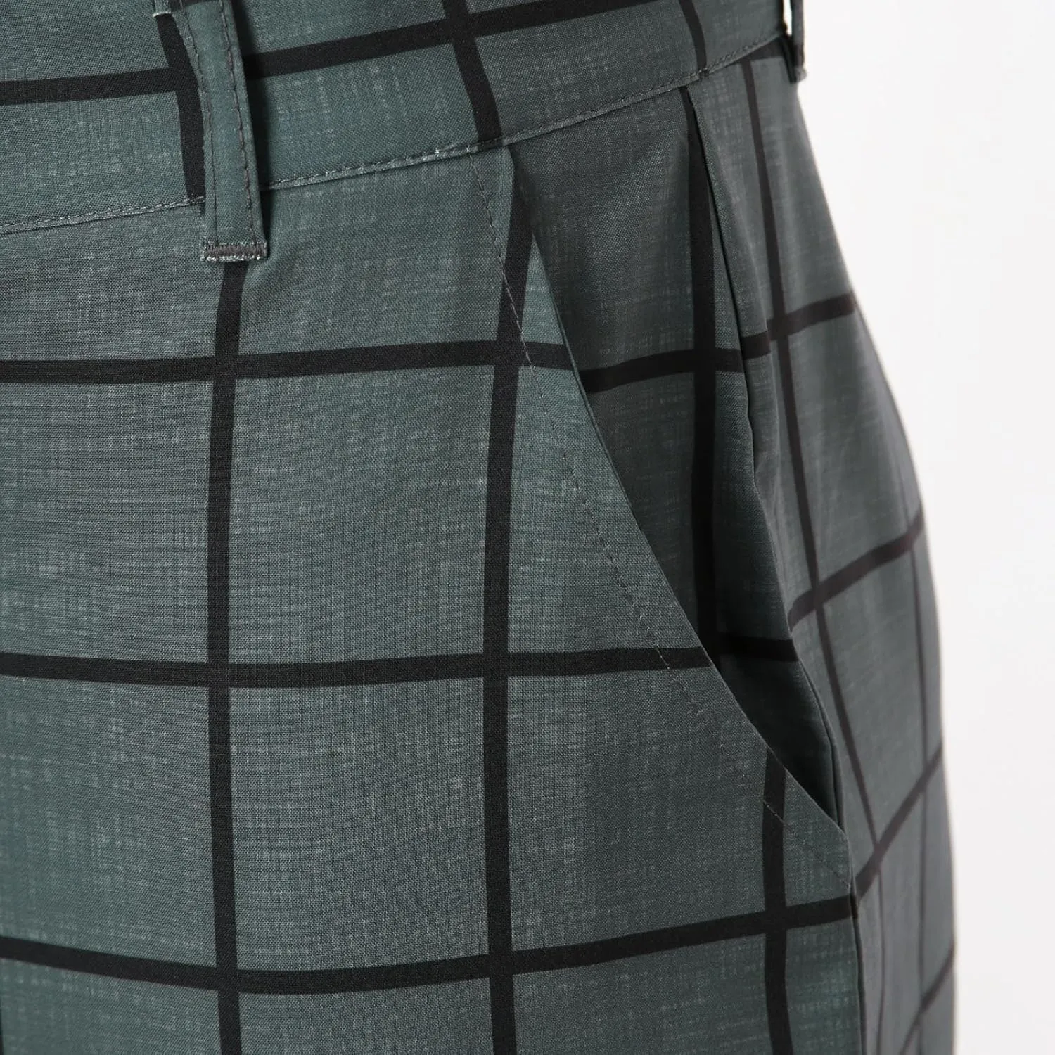 Men's Plaid Dress Pants Slim Fit Casual Skinny Stretch Suit Pants Fashion Ankle Length Pencil Tapered Trousers with Pockets