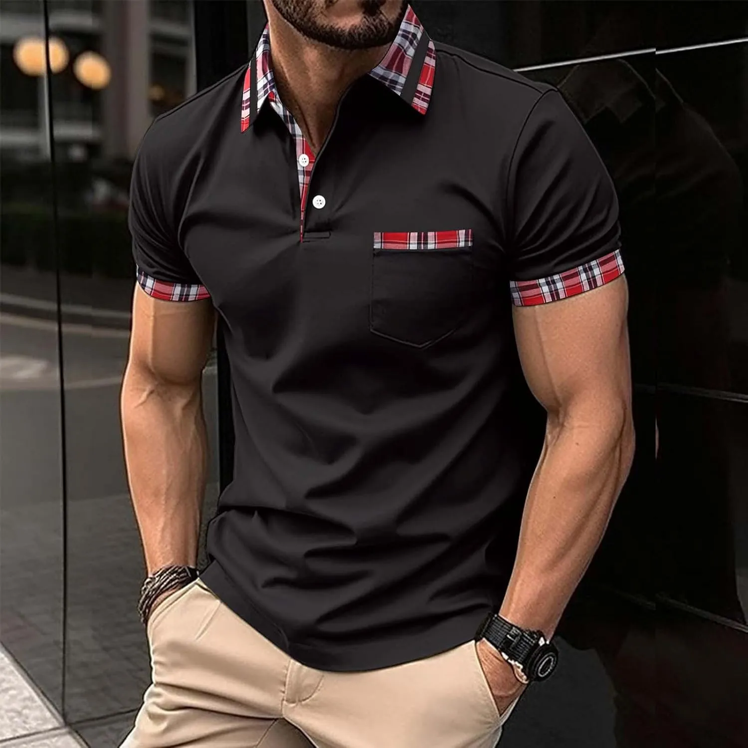 Mens Polo Shirts Summer Casual Tops Men's T Shirts Golf Shirts Men Polo Shirt Mens Slim Fit Tee para Hombres Mens