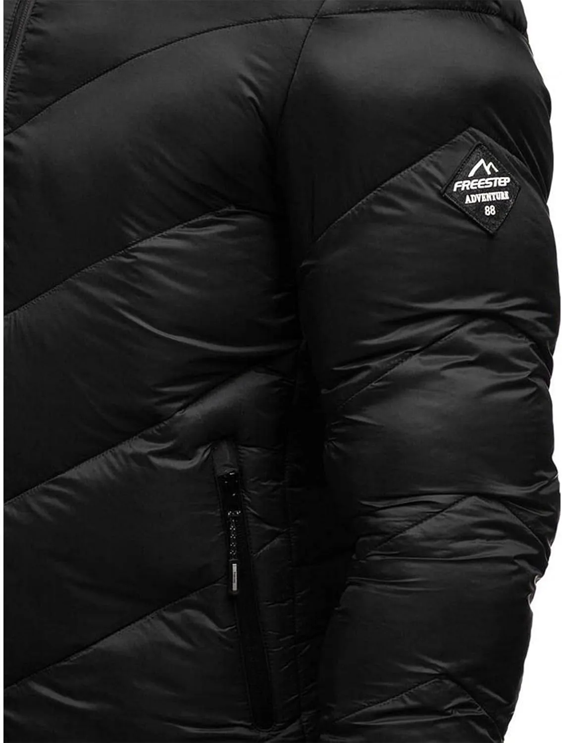 Men's Puffer Jacket with Hood Winter Casual Warm Down Coat Mid-weight Cotton-padded Snow Coat Outerwear