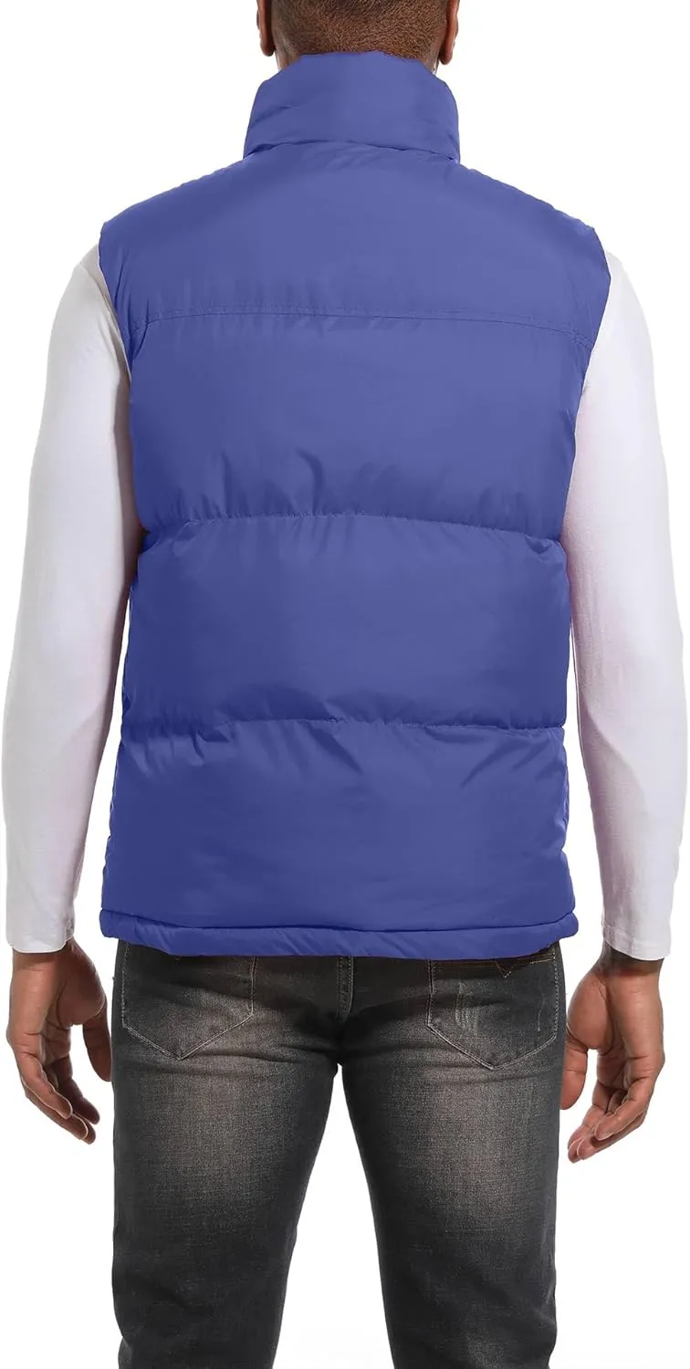 Men's Puffy Zipper Sleeveless Jacket Puffer Vest Outerwear Winter outdoor Warm Water-Resistant Sports M to 3XL