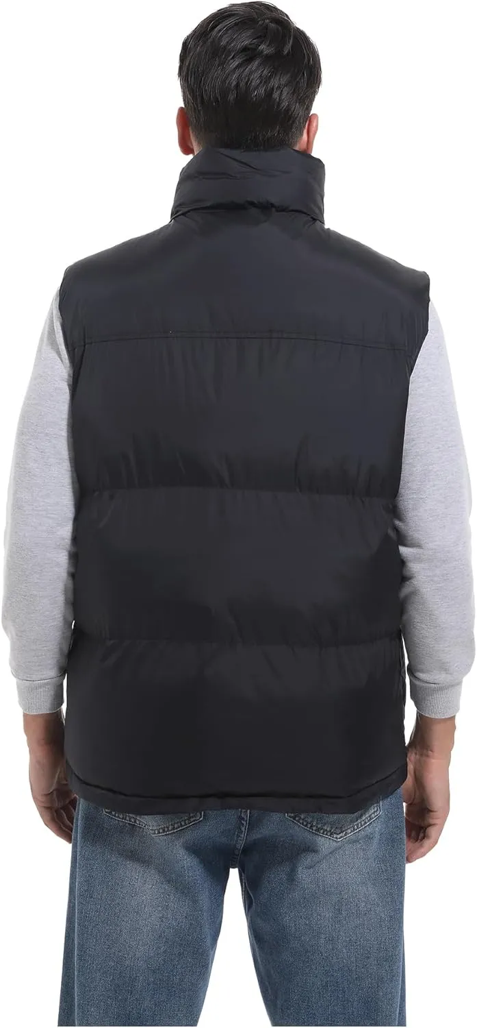 Men's Puffy Zipper Sleeveless Jacket Puffer Vest Outerwear Winter outdoor Warm Water-Resistant Sports M to 3XL