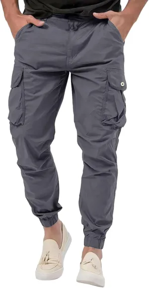Mens Resort Wear 2025 Cargo Pants, Ultra Comfort Flex Multi-Pocket Pants, Men's Elastic Waist Drawstring Sweatpants