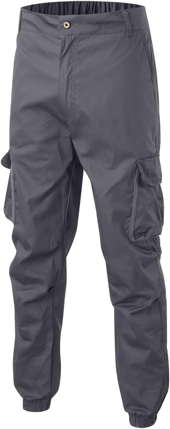 Mens Resort Wear 2025 Cargo Pants, Ultra Comfort Flex Multi-Pocket Pants, Men's Elastic Waist Drawstring Sweatpants