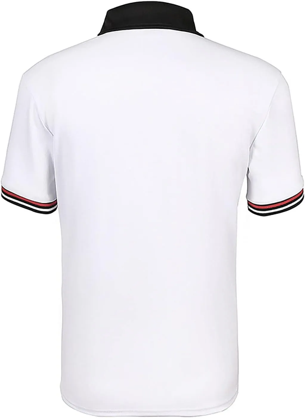 Mens Short Sleeve Polo Shirt Plain Simple Business Work Collared Shirts Button Slim Fit Black White Golf Polos Tees for Men