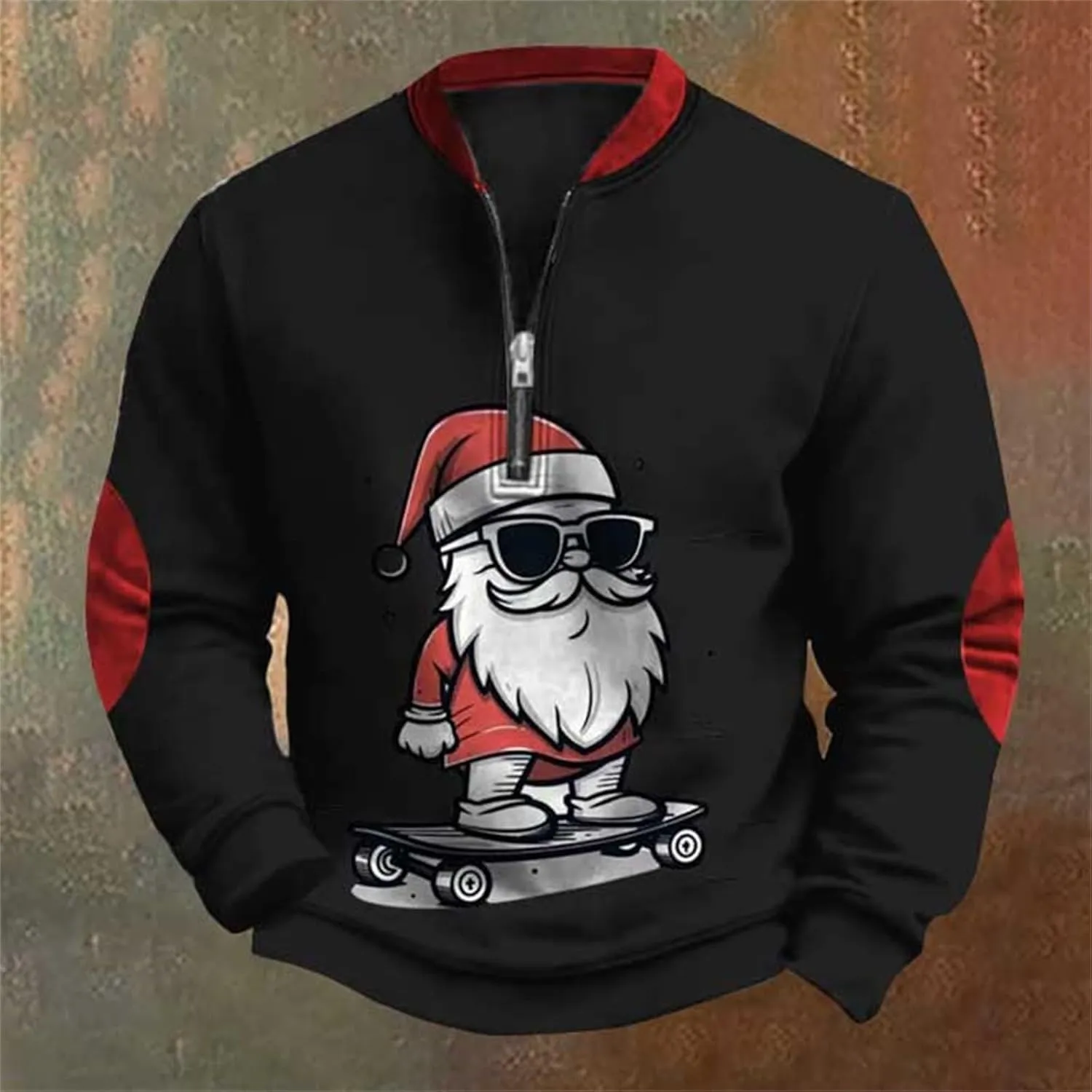 Mens Sweatshirt Stand Collar Corduroy Polo Zipper Long Sleeve Sweatshirt Stand Collar Pullover 2024 Sweaters Men's