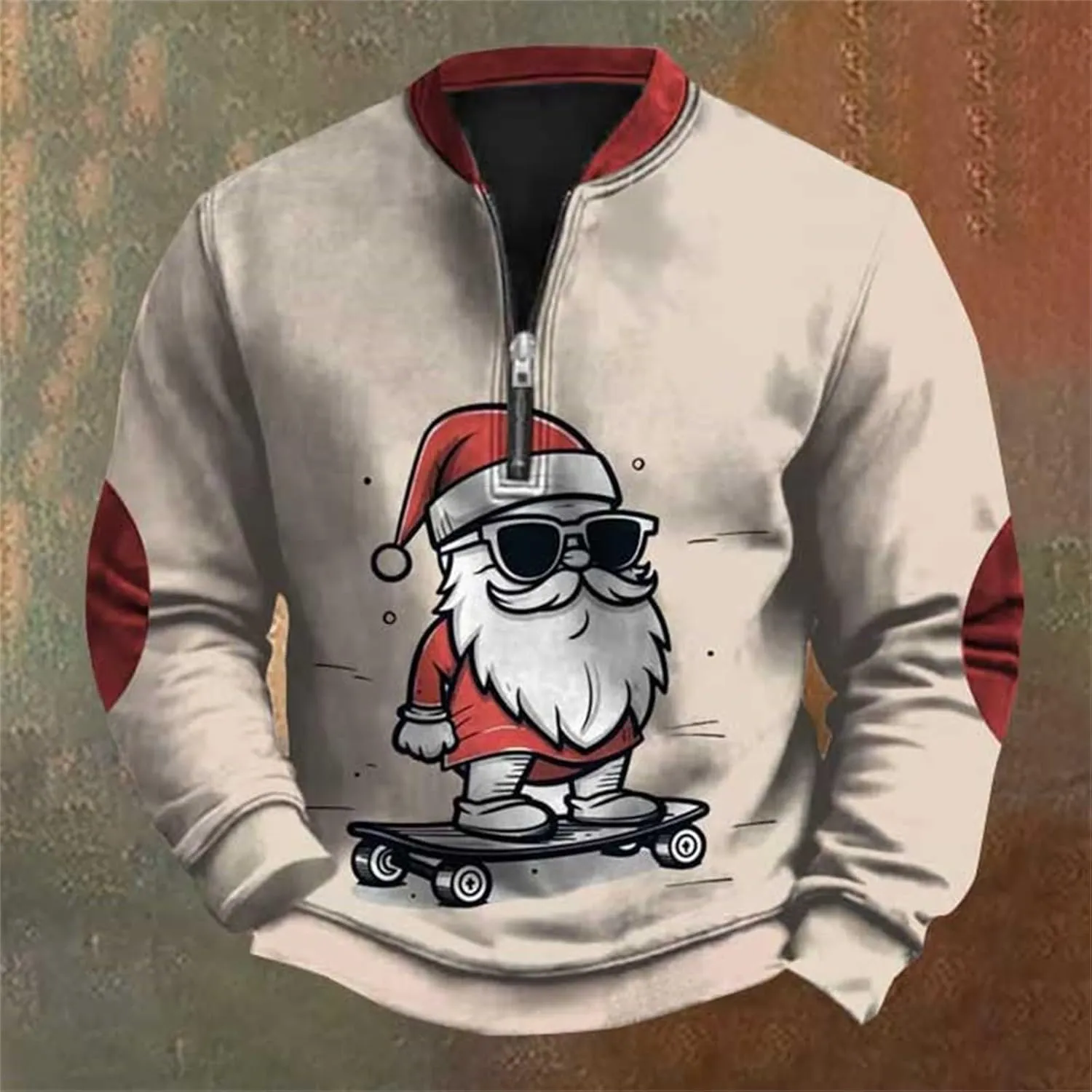 Mens Sweatshirt Stand Collar Corduroy Polo Zipper Long Sleeve Sweatshirt Stand Collar Pullover 2024 Sweaters Men's