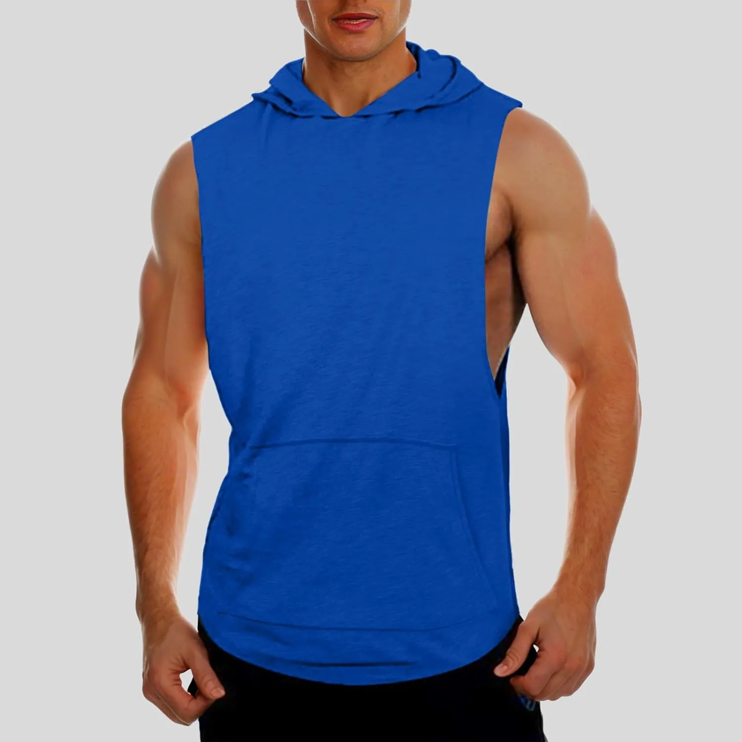 Men's Tank Tops Summer Casual Sports Breathable Sleeveless Fitness Hoodie Tank Shirts