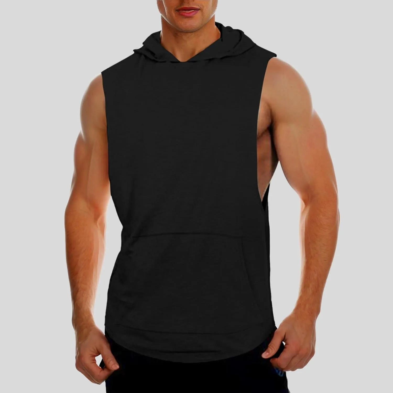 Men's Tank Tops Summer Casual Sports Breathable Sleeveless Fitness Hoodie Tank Shirts