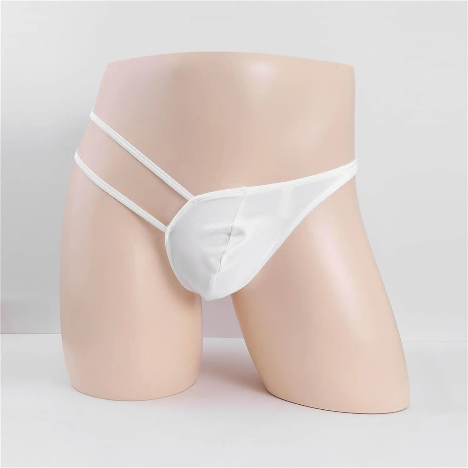Men's Thong Underwear Naughty Low Waist Hollow Out Breathable Lightweight Underwear Strap T-Back Bikini Underwears