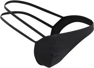 Men's Thong Underwear Naughty Low Waist Hollow Out Breathable Lightweight Underwear Strap T-Back Bikini Underwears