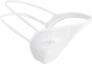 Men's Thong Underwear Naughty Low Waist Hollow Out Breathable Lightweight Underwear Strap T-Back Bikini Underwears