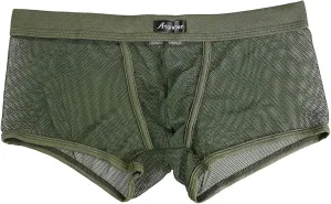 Mens Transparent Underwear See-Through Mesh Underpants Boxer Briefs Sexy T Lingerie Shorts Zulmaliu