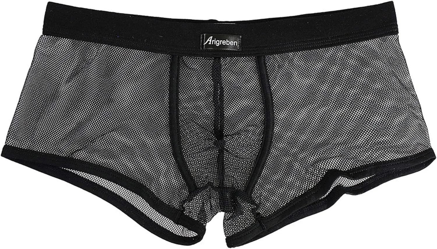 Mens Transparent Underwear See-Through Mesh Underpants Boxer Briefs Sexy T Lingerie Shorts Zulmaliu