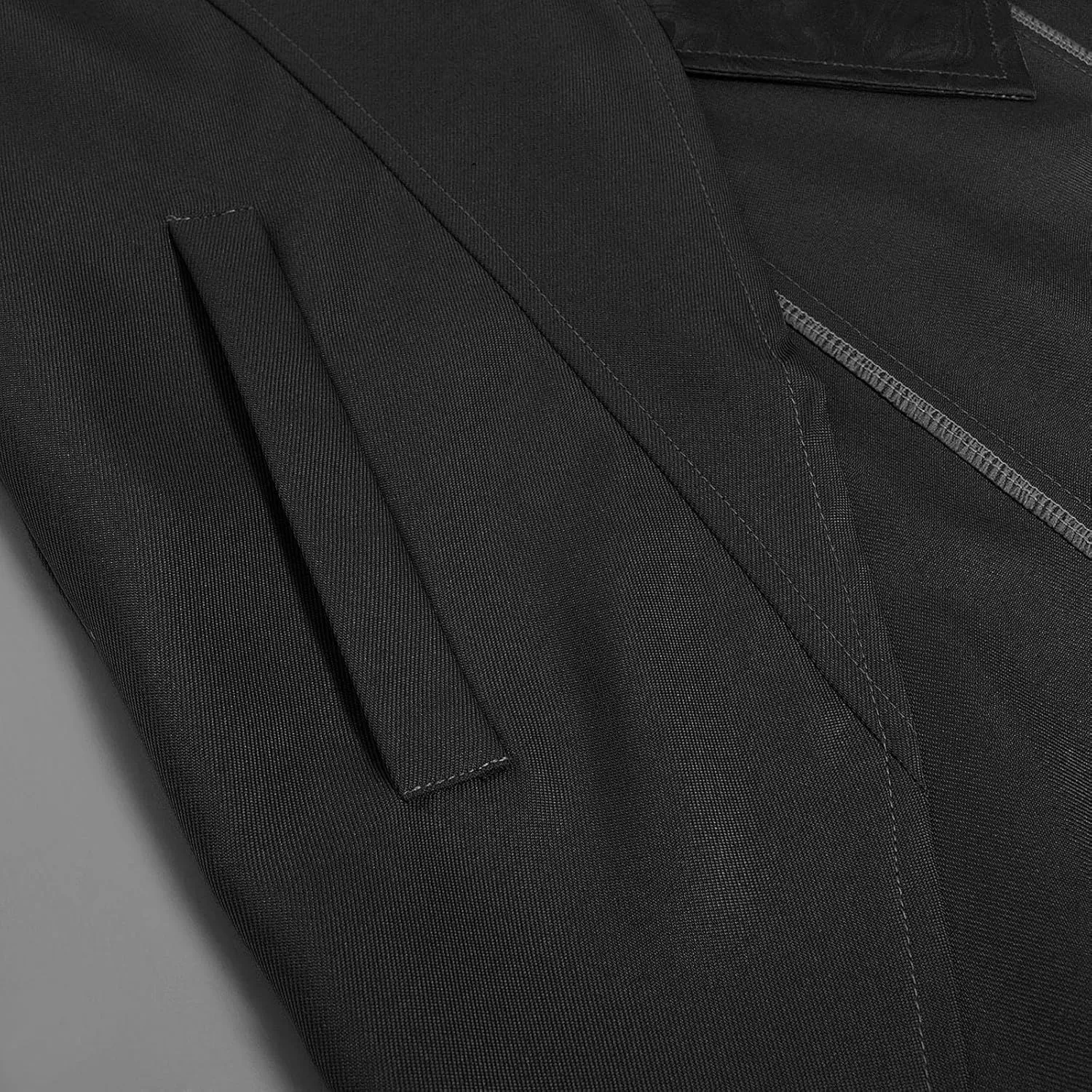 Men's Trench Coat Winter Notched Lapel Overcoat Warm Double Breasted Peacoat Elegant Long Jacket Peacoat