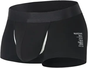 Men's Underwear Boxer Brief Trunks Breathable Mid Waist Flat Angle Separation Comfortable Underpants Stretch Panties