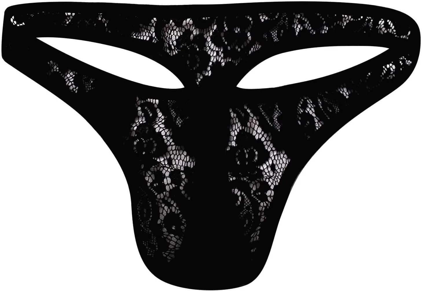 Men's Underwear Thongs Exposed Hole In Front G-String Bulge Ball Pouch Gay Underpants Briefs Gag Lingerie Nightclub