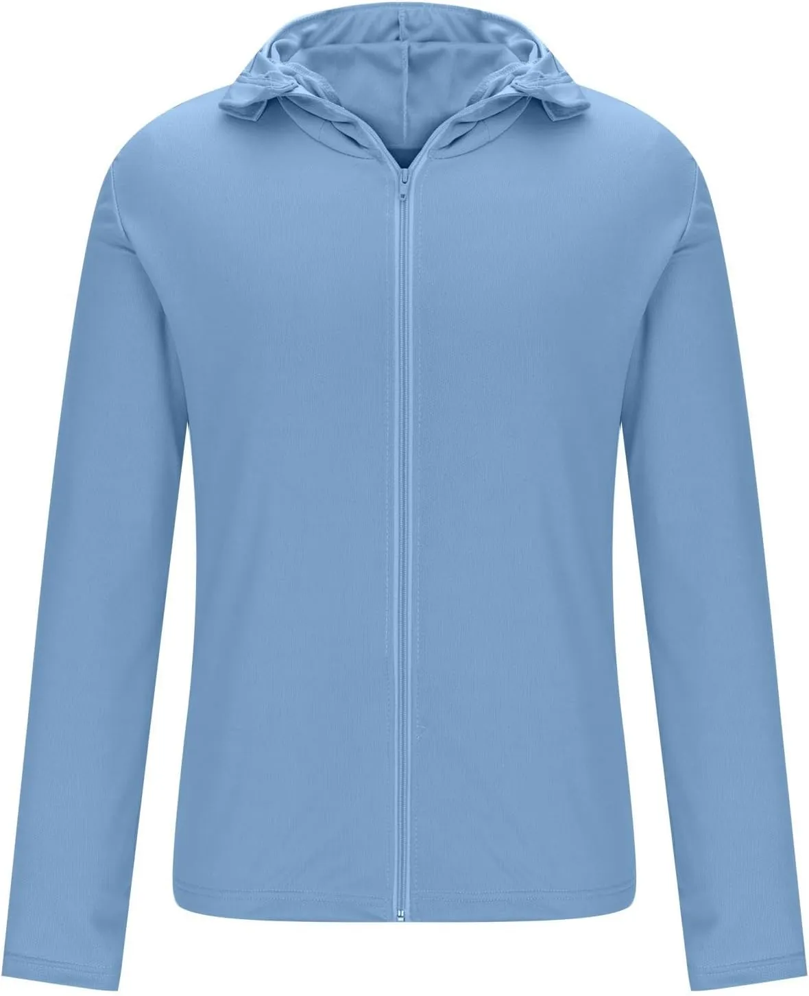 Men's UPF 50  Lightweight Jacket Full Zip Sun Protection Hoodie Long Sleeve Hiking Fishing Sun Shirts with Pockets