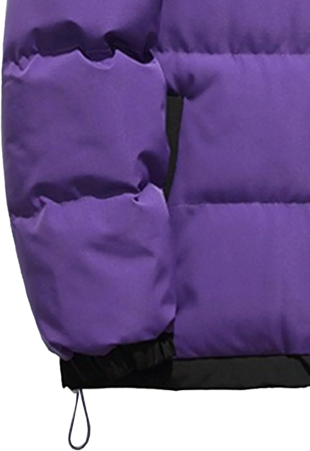 Men's Winter Bread Puffer Jacket Long Sleeve Stand Collar Bubble Coat Casual Cotton Padded Down Coat