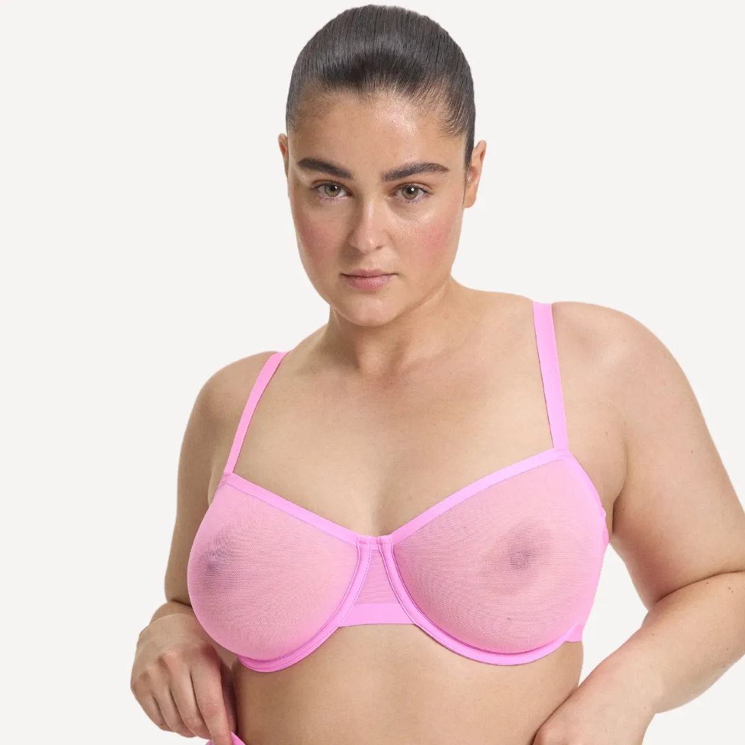 Mesh Balconette Bra