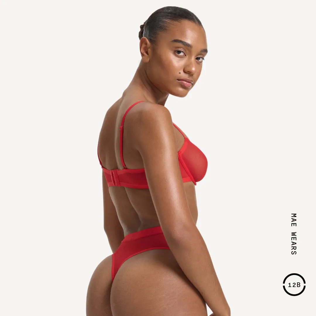 Mesh Balconette Bra
