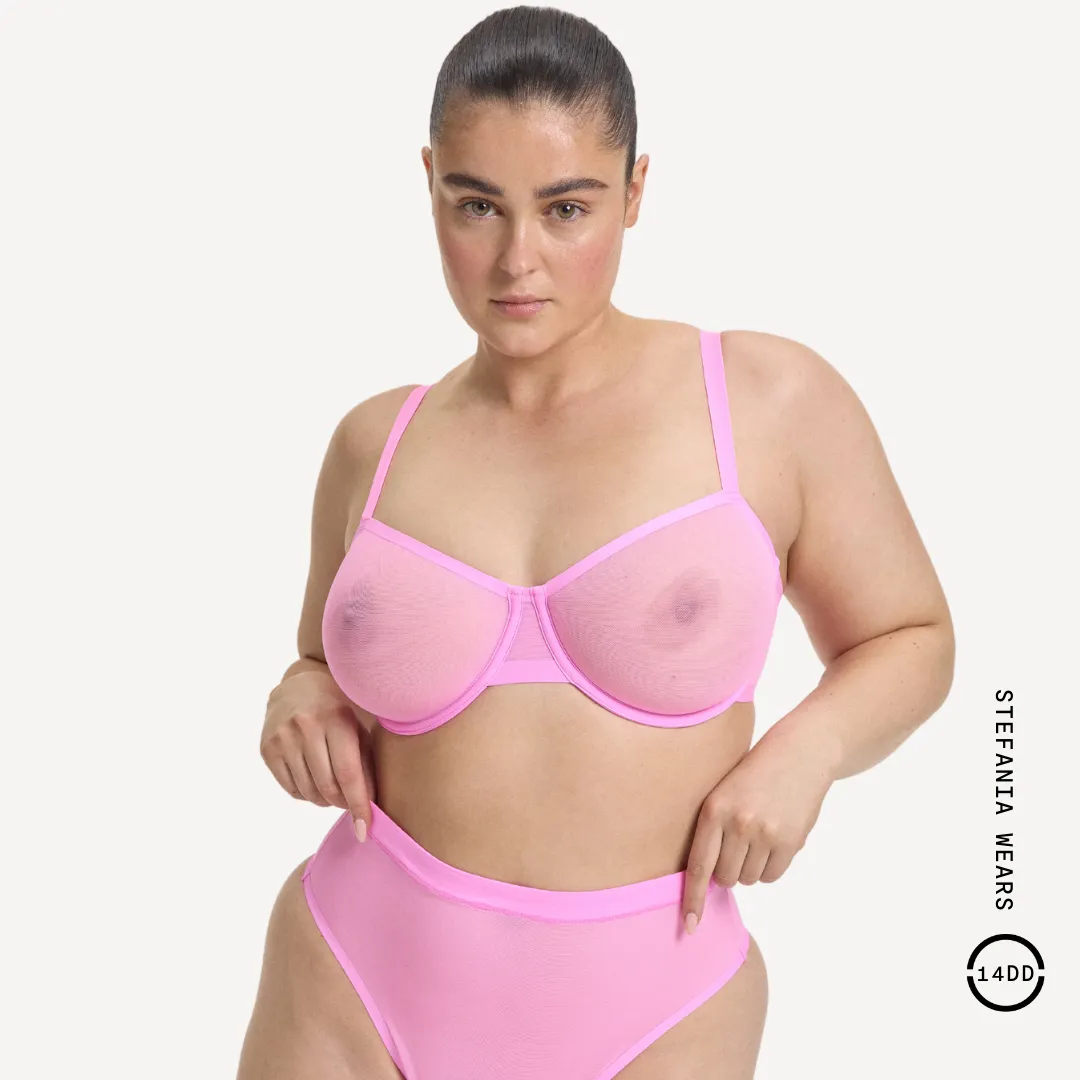 Mesh Balconette Bra