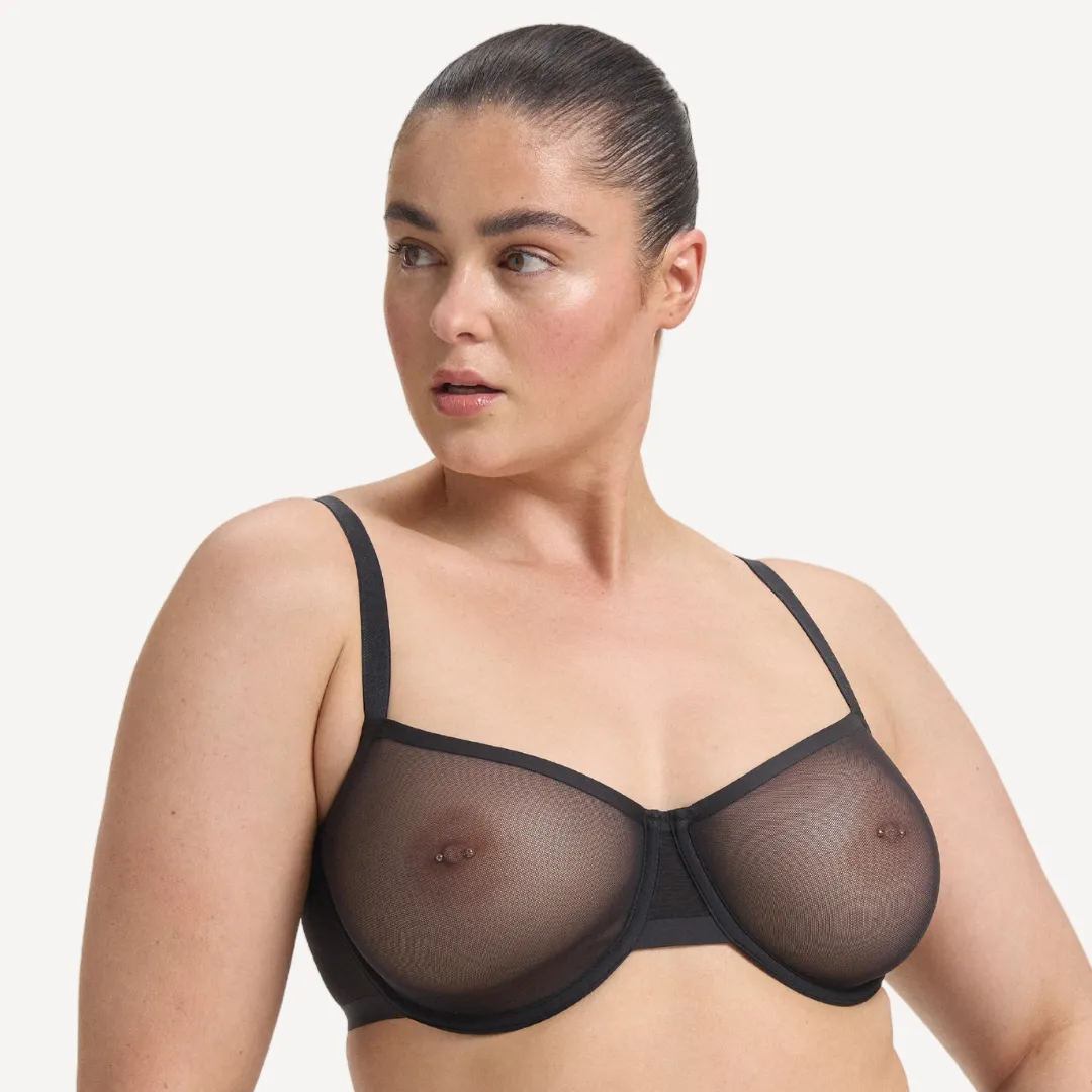 Mesh Balconette Bra