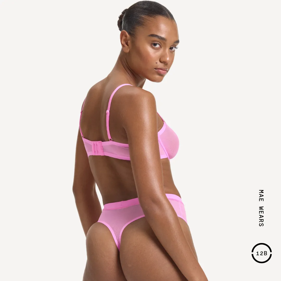 Mesh Balconette Bra