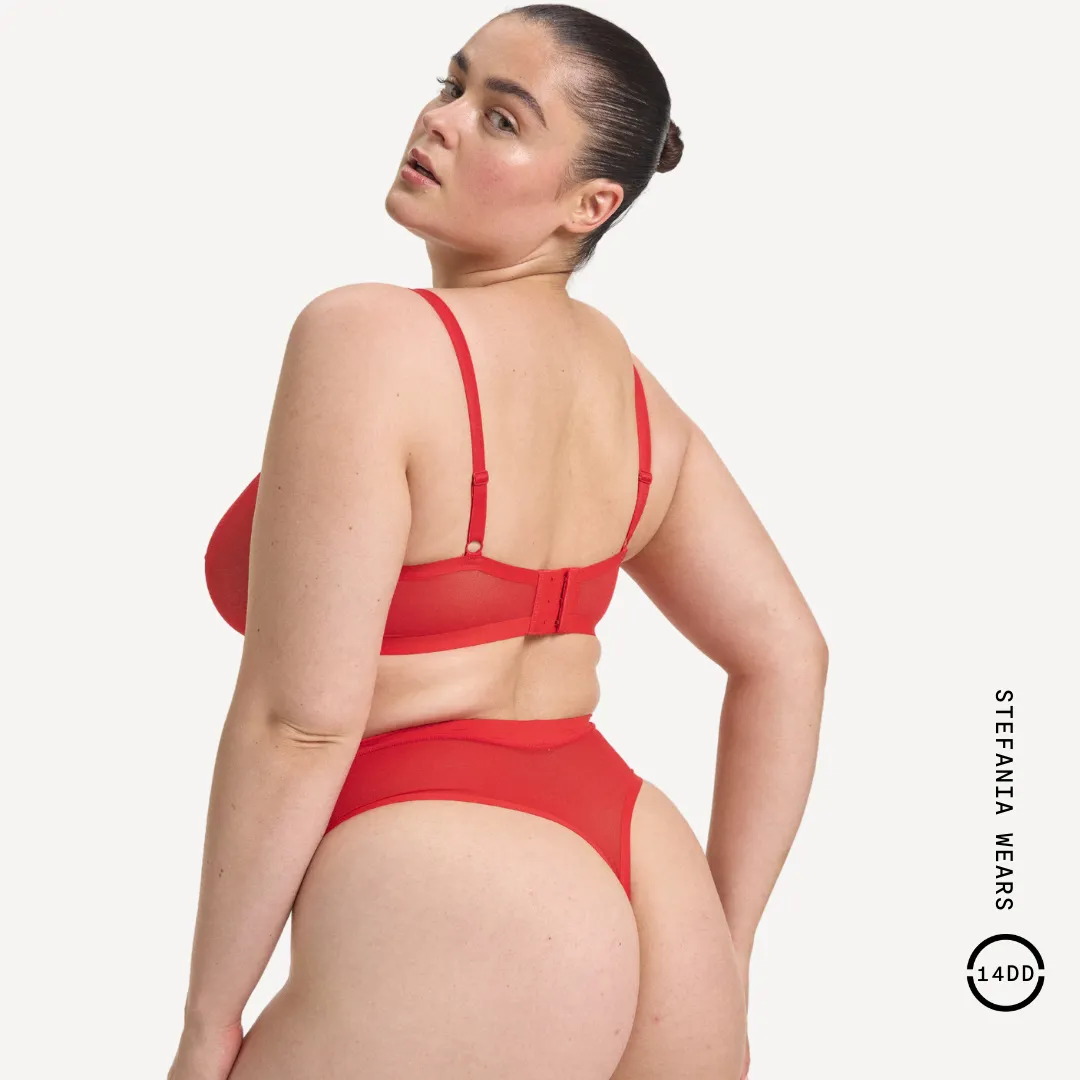 Mesh Balconette Bra