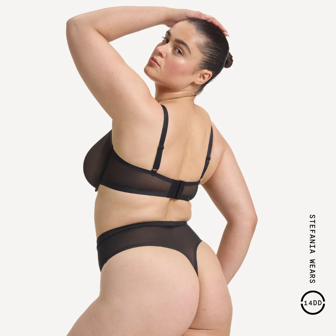 Mesh Balconette Bra