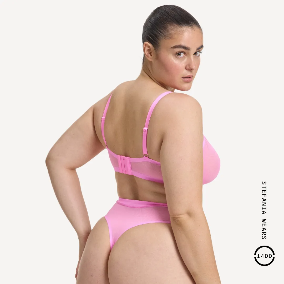 Mesh Balconette Bra