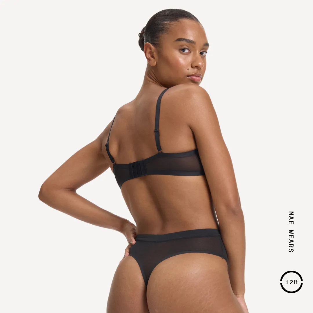 Mesh Balconette Bra