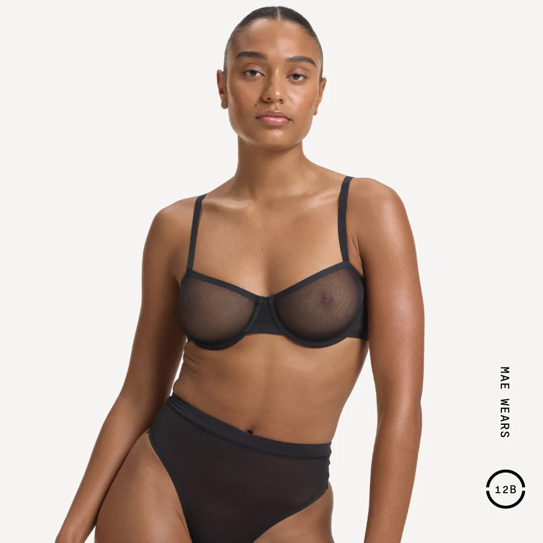 Mesh Balconette Bra
