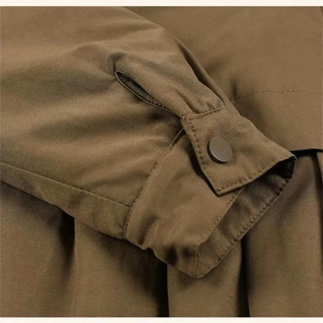 Mid Length Version Large Size Winter Cotton-Padded Coat Middle-Aged Mother Parkas Thickened Warm Hooded Outwear