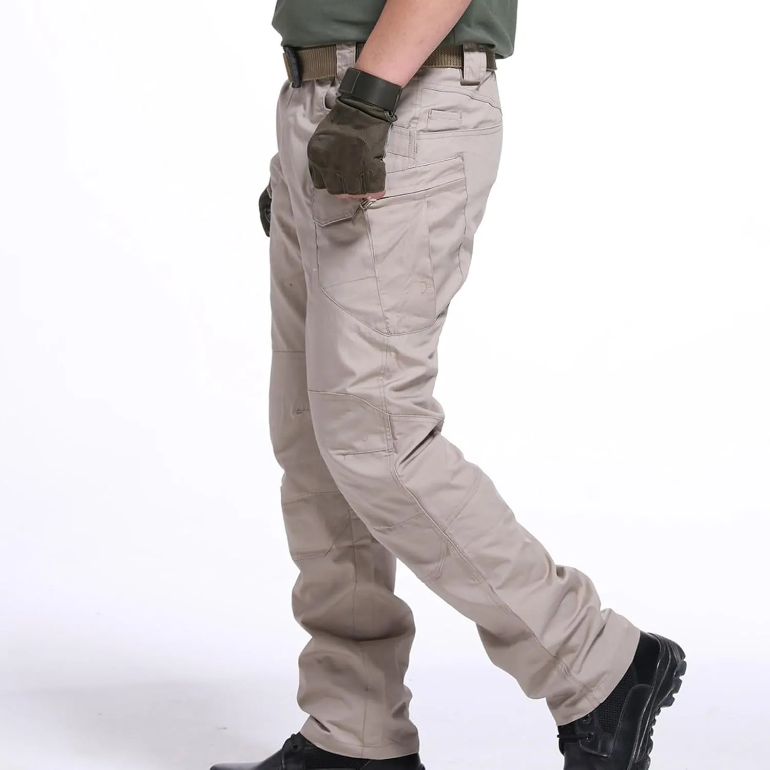 Military Men's Cargo Pants Water Resistant Relaxed Fit Tactical Combat Army Cargo Work Pants Outdoor Hiking Trousers