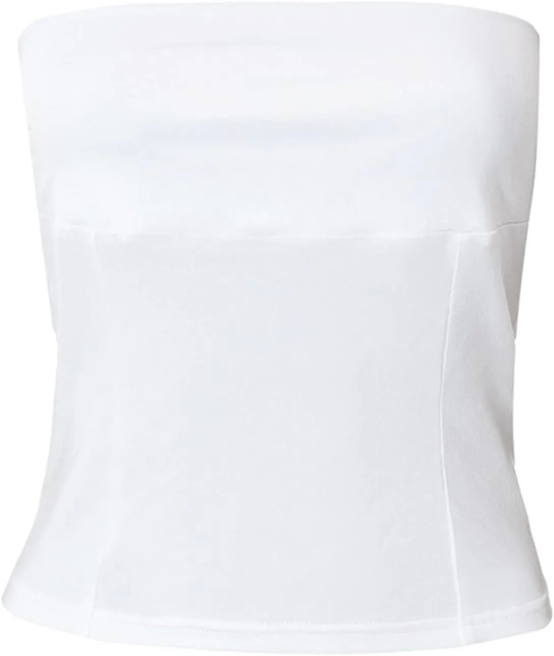 Miqil Women Sexy Strapless Tube Top Slim Fit Sleeveless Off Shoulder Bandeau Crop Top Y2K Camisole Tank Top Streetwear