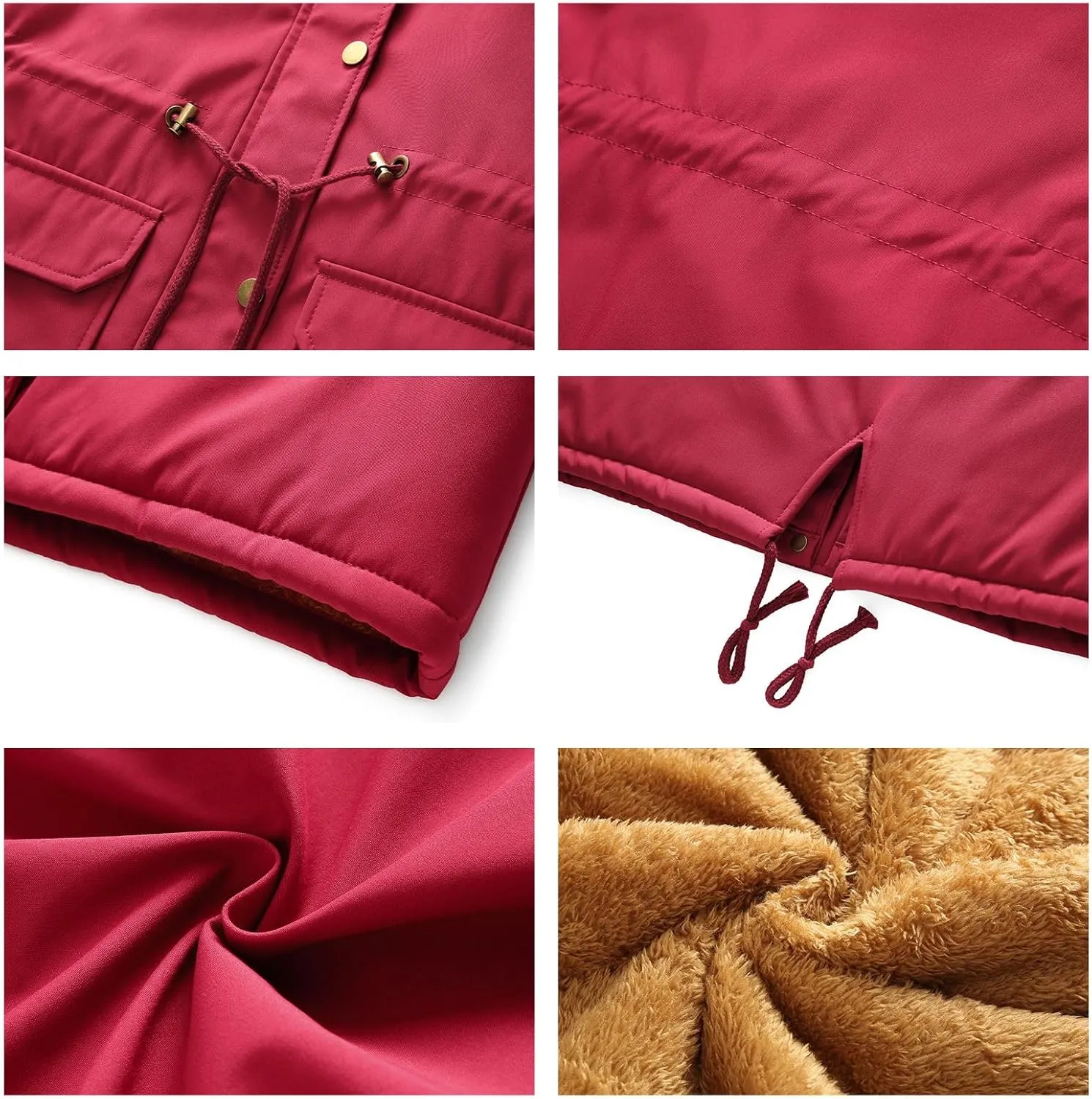 MODFUL Winter Coat Women Jacket Thicken Fleece Lined Parka Jackets with Fur Hood