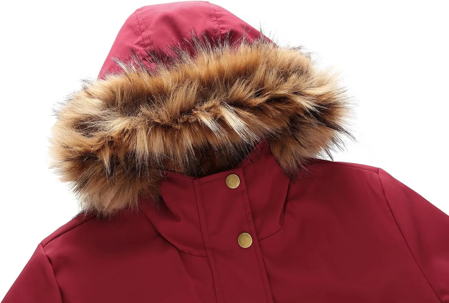 MODFUL Winter Coat Women Jacket Thicken Fleece Lined Parka Jackets with Fur Hood