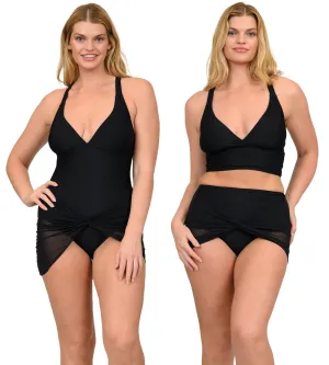 MS-CSSA - Wholesale Women's One-Piece & Two-Piece Swimsuits with Built-In Mesh Sarong