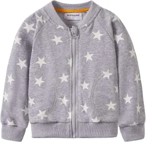 Mud Kingdom Little Boys Bomber Jackets Fashion Full Zipper Cotton Casual