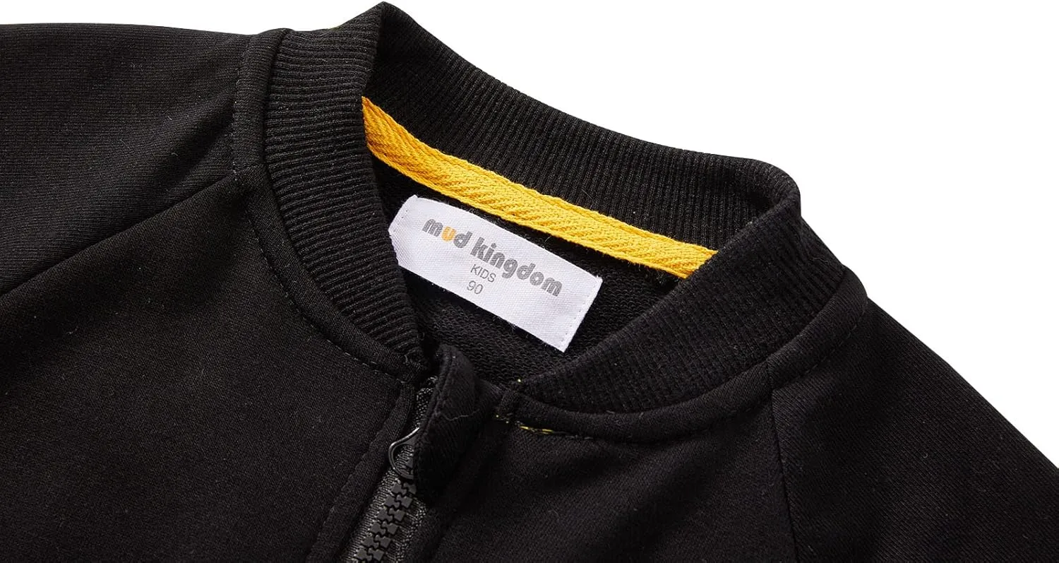 Mud Kingdom Little Boys Bomber Jackets Fashion Full Zipper Cotton Casual
