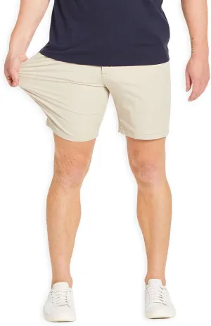 Mugsy Men??s Chinos Shorts, 4-Way Stretch Khaki Shorts for Men, Comfortable, Classic Fit, 9" Inseam