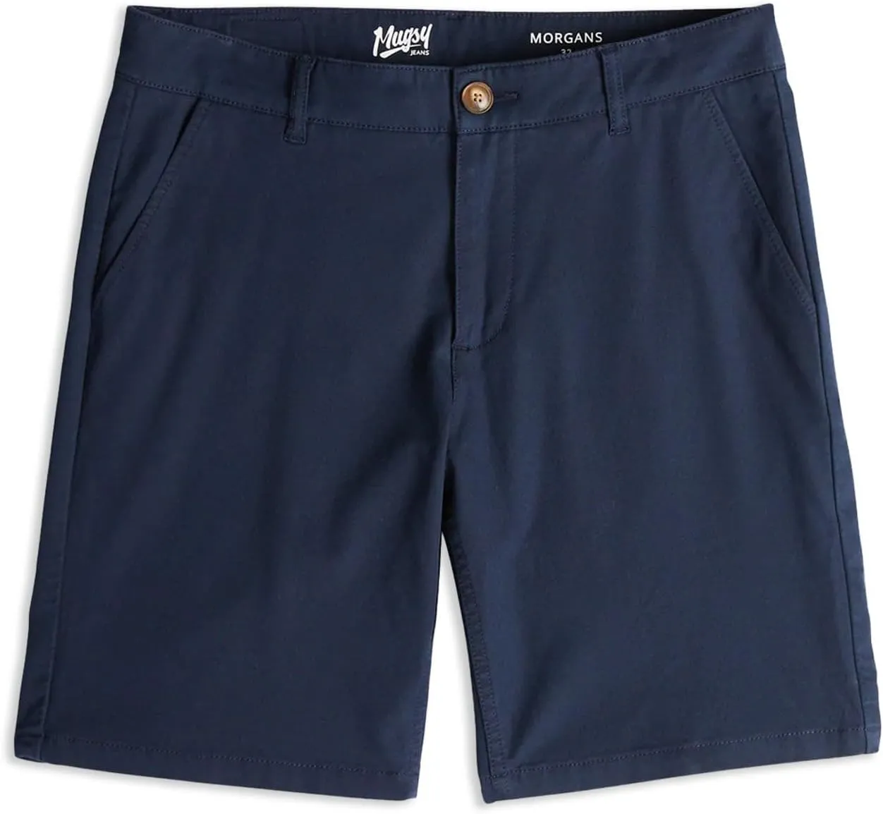 Mugsy Men??s Chinos Shorts, 4-Way Stretch Khaki Shorts for Men, Comfortable, Classic Fit, 9" Inseam
