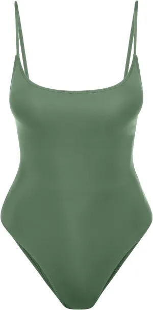 Narecte Sexy One Piece Bathing Suit for Women Tummy Control High Cut One Piece Swimsuit Womens Swim Suit