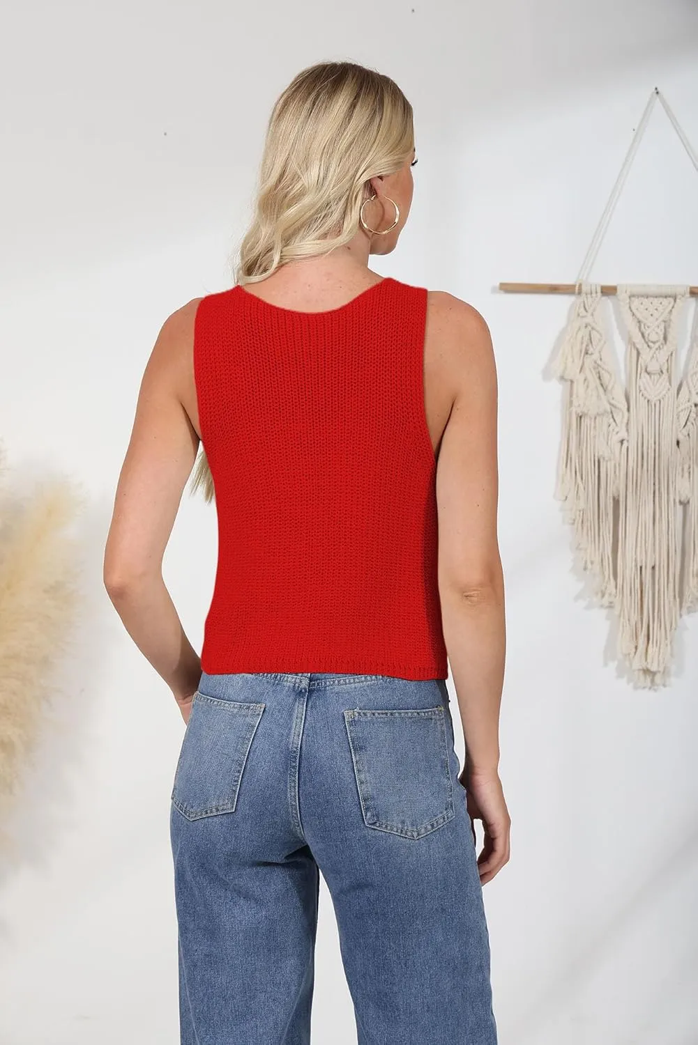 NASKY Women's V-Neck Sleeveless Sweater Vest - Versatile Pocket Design, Ideal for Spring & Fall Layering or Standalone Wear