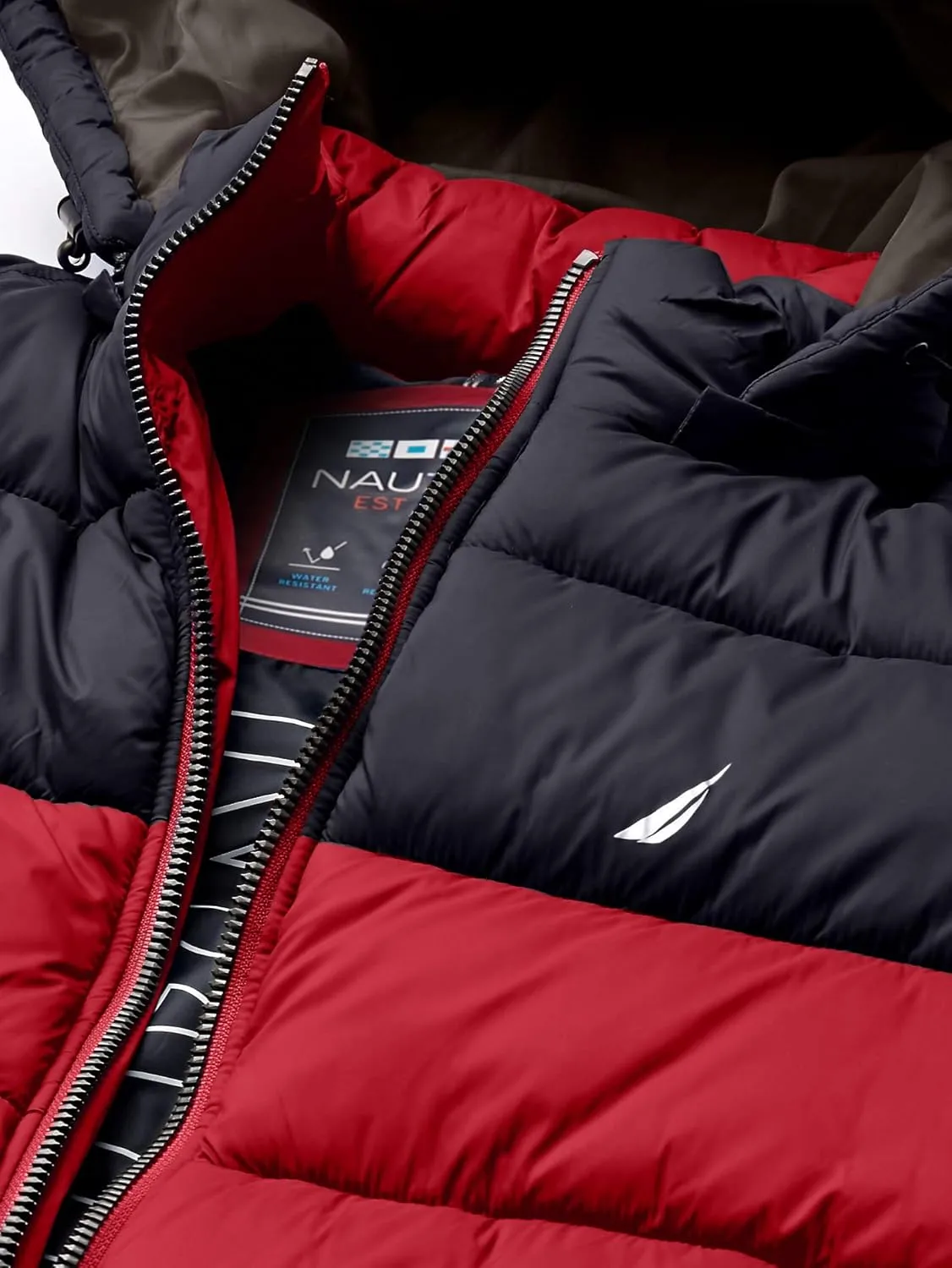 Nautica Men's Water Resistant Nylon Puffer Jacket