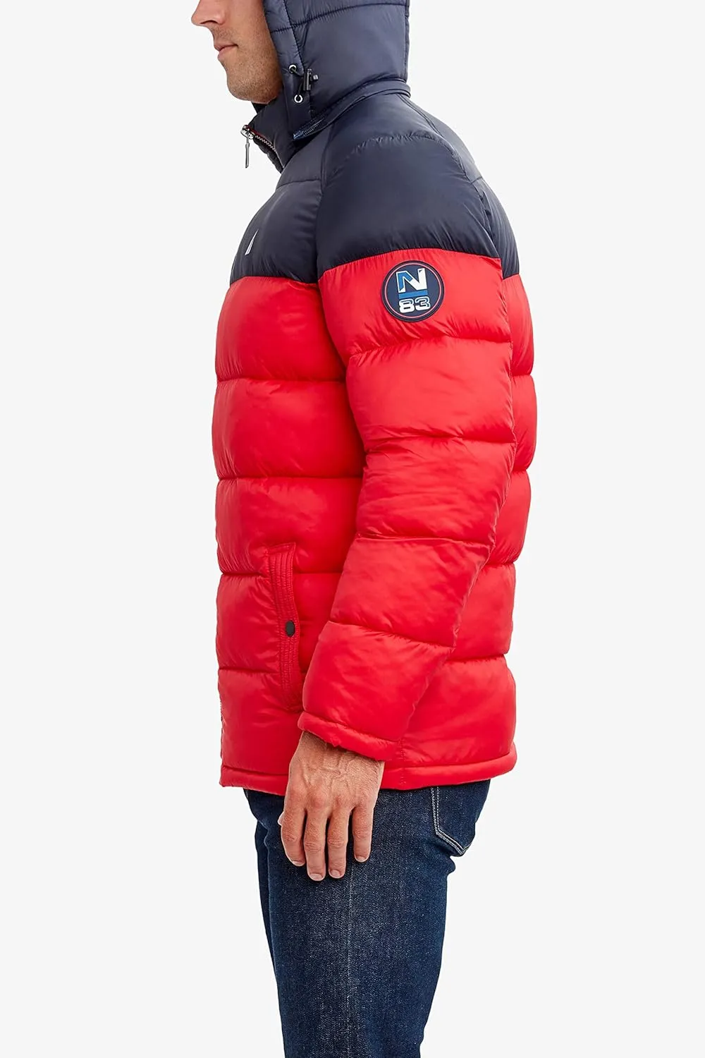 Nautica Men's Water Resistant Nylon Puffer Jacket