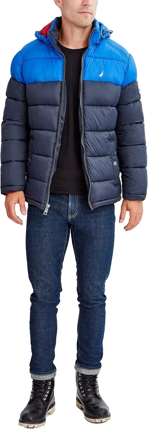 Nautica Men's Water Resistant Nylon Puffer Jacket