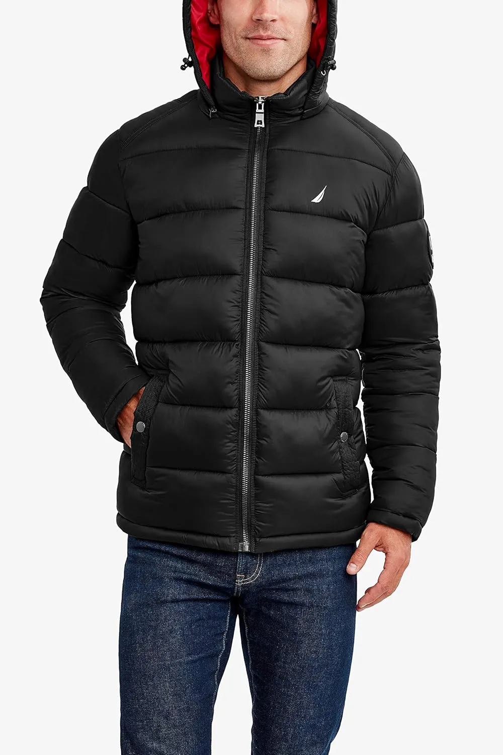 Nautica Men's Water Resistant Nylon Puffer Jacket