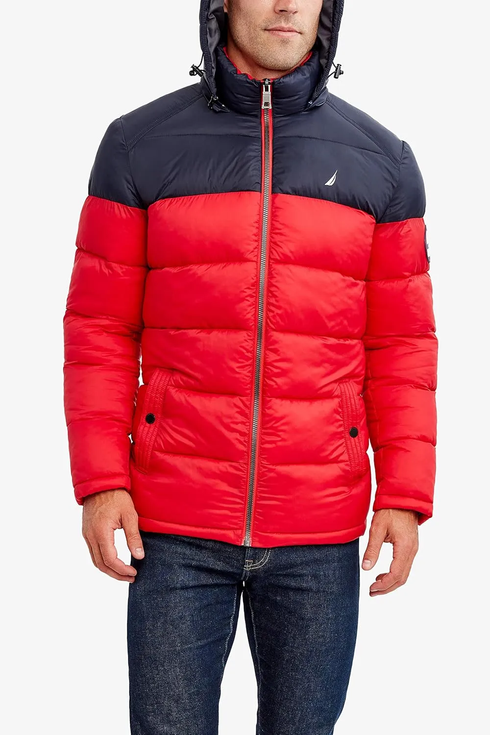 Nautica Men's Water Resistant Nylon Puffer Jacket