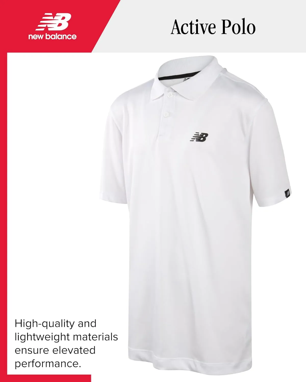 New Balance Boys' Polo T-Shirt - Short Sleeve Dry Fit Shirt for Boys' - Performance Collared Golf Shirt (8-20)